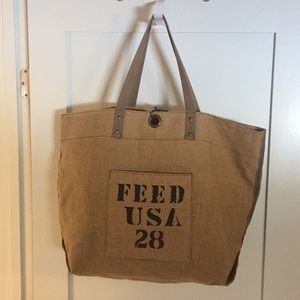 Large burlap tote
